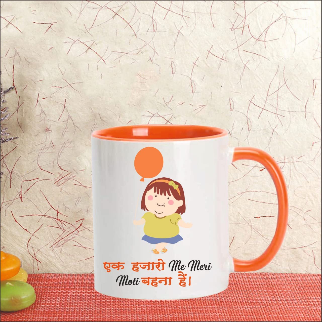 GIFT JAIPUR EK Hajaro me Meri moti behna he Orange Handle White Ceramic Mug- Gift for Sister from Brother on Birthday Rakhi rakshabandhan bhaidooj Return Gift (B0B55FND8Z) Amazon Price History, Amazon Price Tracker