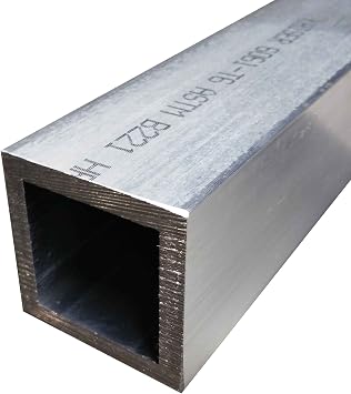 6061-T6 Aluminum Square Tube 1-1/2" x 1-1/2" x 1/8" Wall x 24" long
