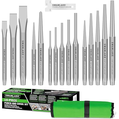 SWANLAKE Steel Punch and Chisel Set: The Perfect Tool for Metalworking