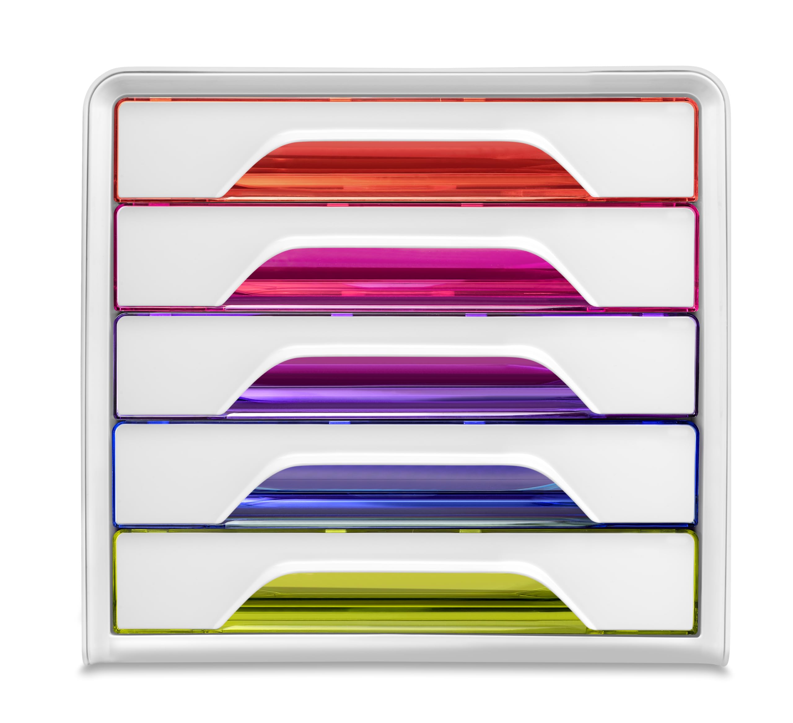 CEP Bloc de classement Module Organisateur 5 tiroirs Rangement documents Bureau Smoove Happy Multicolore
