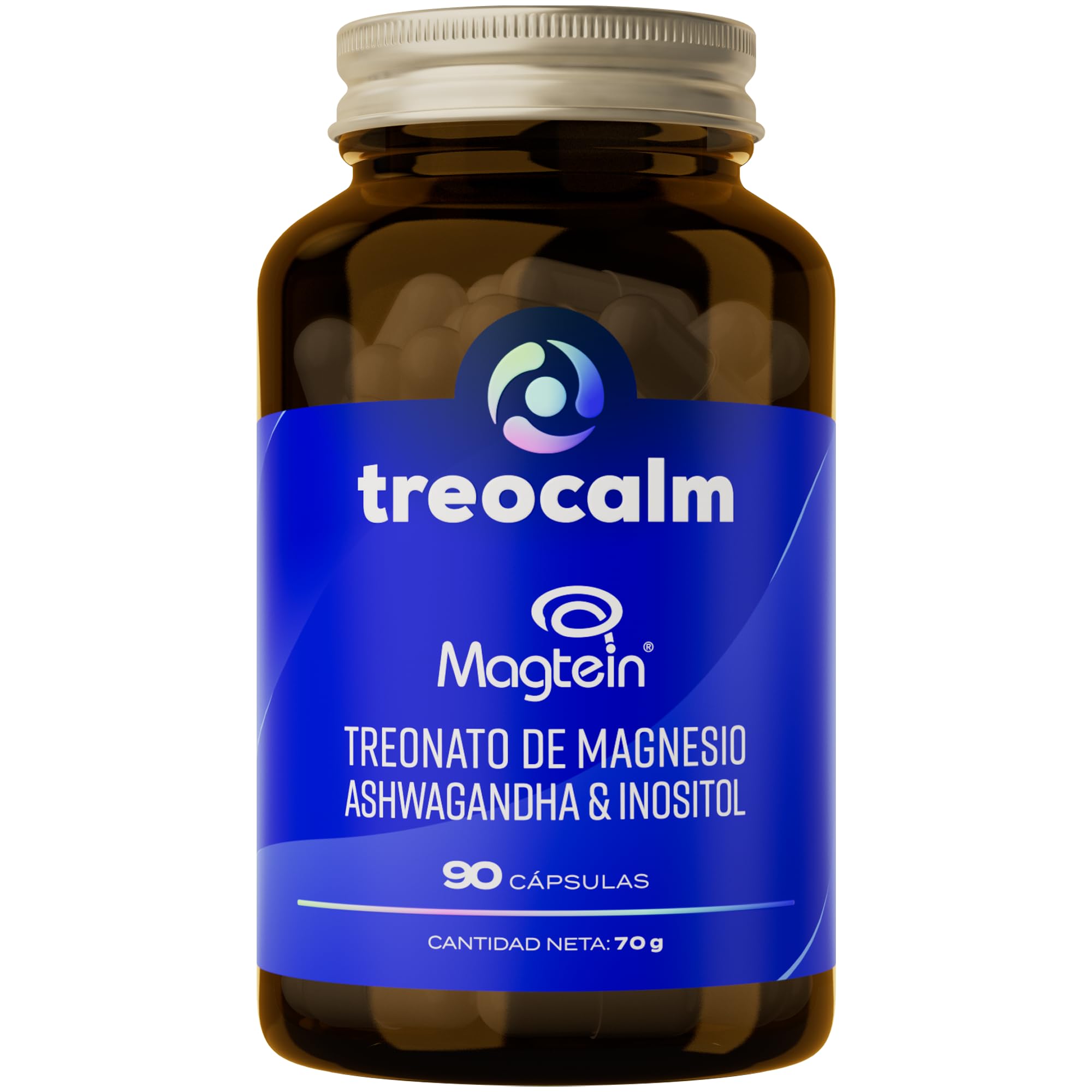 Treonato de Magnesio Magtein® 1500 mg, con Ashwagandha concentrada a 10 mg de Withanólidos e Inositol 900 mg – Fórmula para el bienestar mental y el equilibrio diario – 90 Cápsulas sin aditivos
