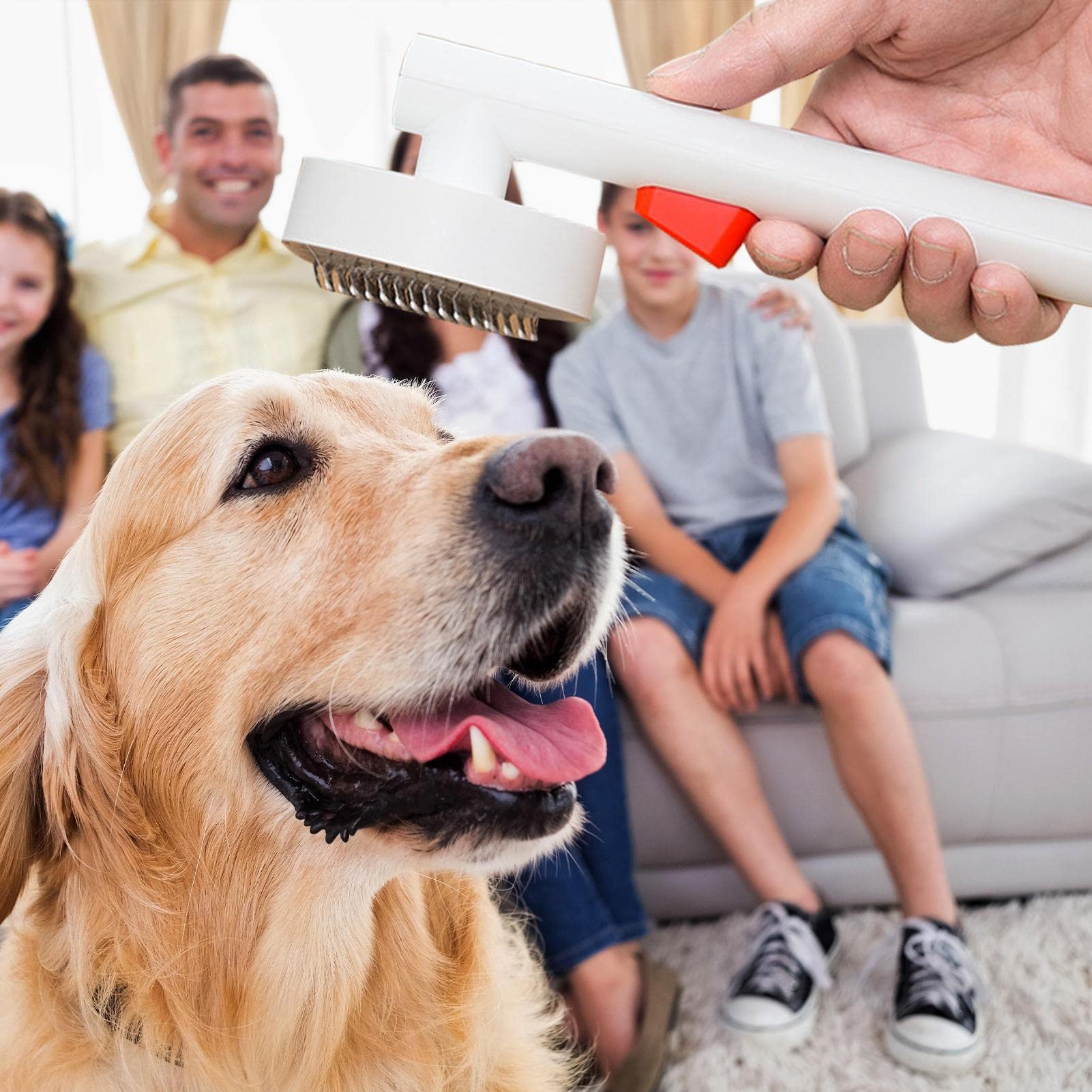 Cepillo para gatos para quitar el pelo del perro con autolimpieza - Cepillo para quitar el pelo multiusos para gatos y perros Suministros para el cuidado de mascotas para eliminar nudos liujiapeng55
