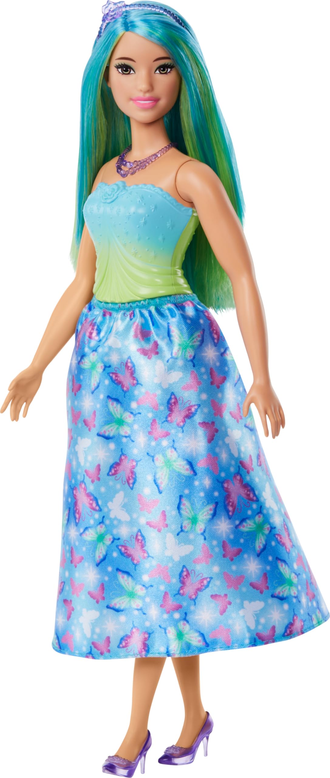 Barbie Royal Doll with Pink and Blonde Fantasy Hair, Colorful Accessories, Pink Ombre Bodice and Butterfly-Print Skirt (B0CB6MPLXL) Amazon Price History, Amazon Price Tracker