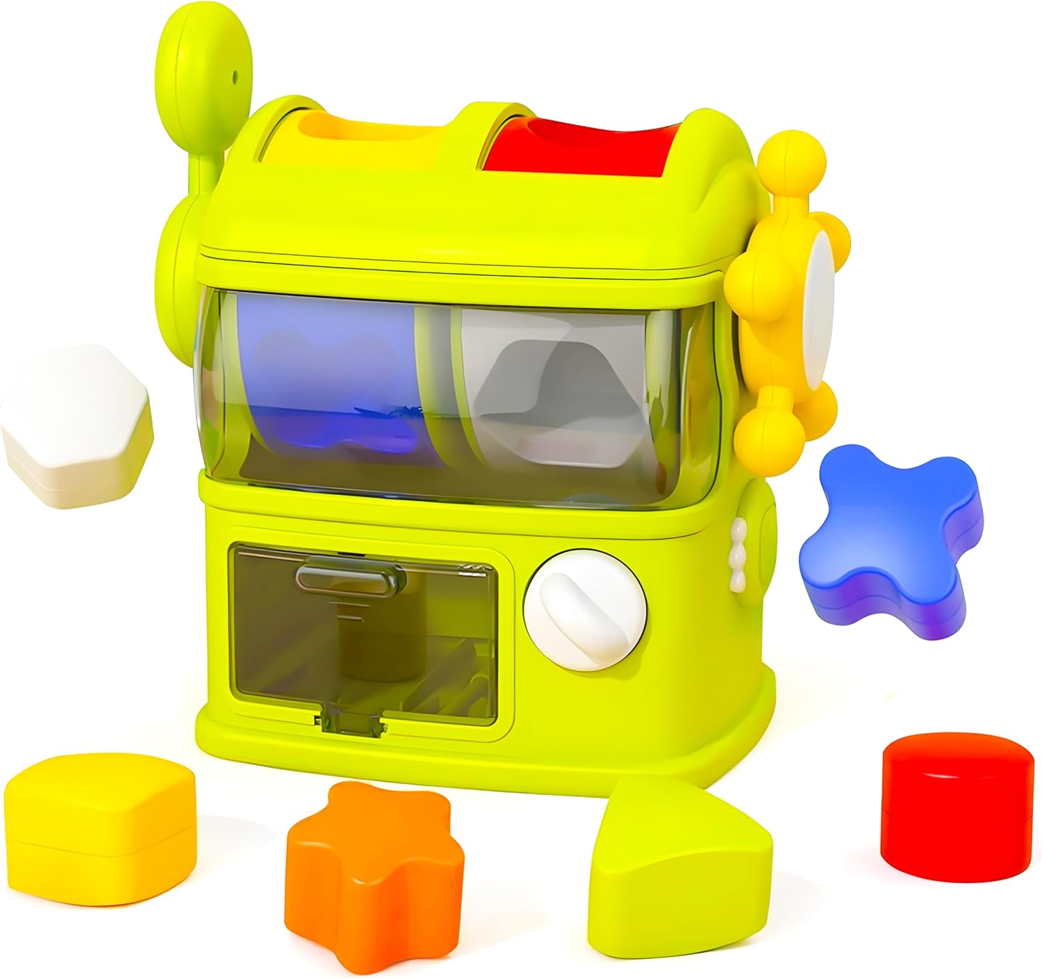 Baby Blocks Color Shape Sorter Montessori Toys for Toddlers 1-3, Sensory Toys, Preschool Learning Activities Matching Game, Educational Toy for Fine Motor Skills, Travel Gift for Boys and Girl