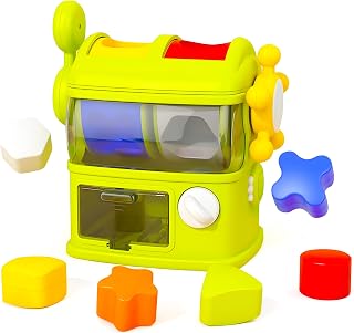 Lurui Baby Blocks Color Shape Sorter Montessori Toy for Toddlers 1-3 - Sensory Rattle Blocks, Fine Motor Skills Game, Educational Matching Toy