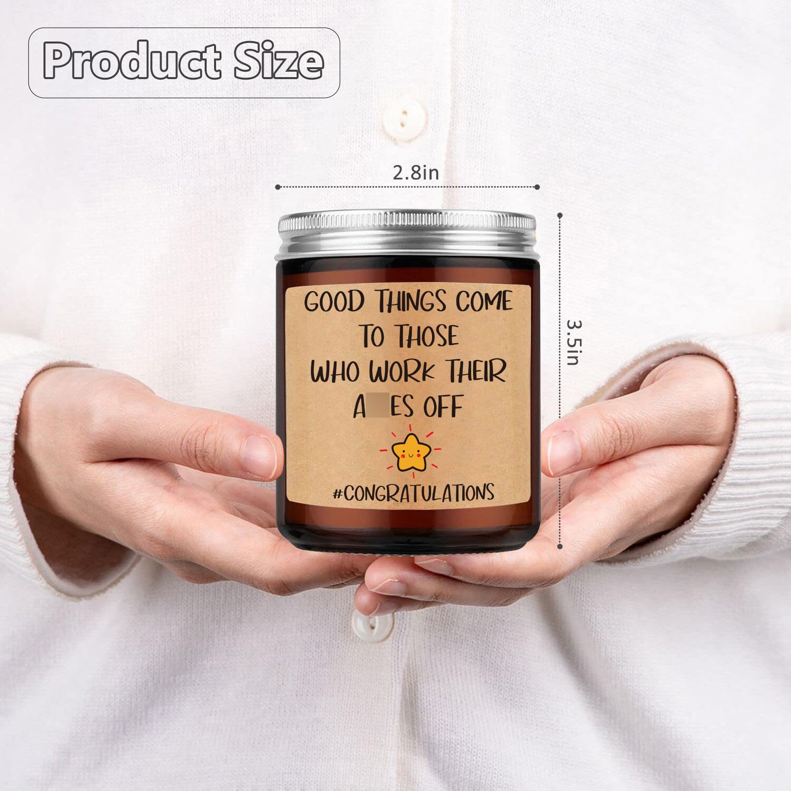 Fairy's Gift Congratulations Candles, Congrats, New Job Promotion Gifts for Women Men, Friend, Coworker, Work Bestie, Funny New Business Owner Congrats Gifts, Congratulations on Your Promotion