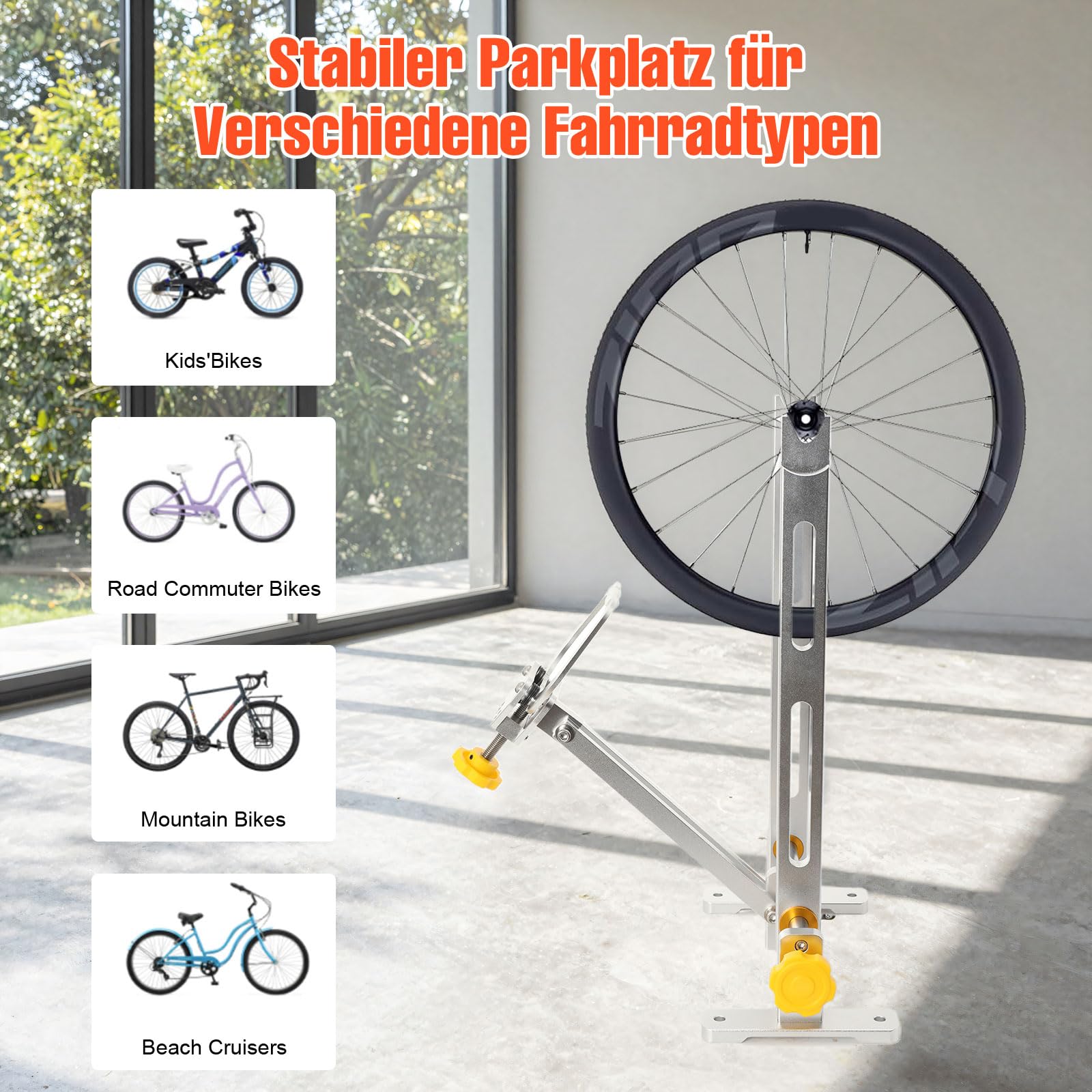 Zentrierständer Fahrrad, Felgen-Zentrierlehre Aluminiumlegierung Fahrrad-Rad-Ausrichtungs-Reparaturwerkzeug Für 10" - 29" Laufräder Mountainbikes Rennräder Fahrräder