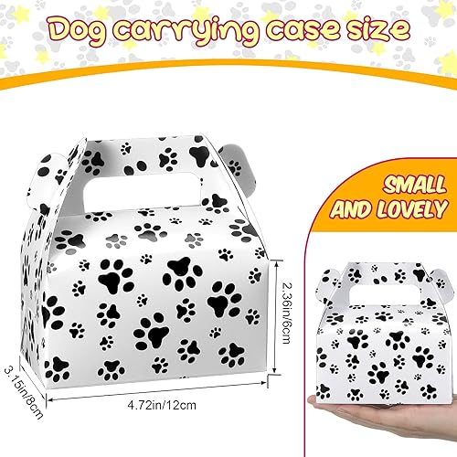 Miniatura 3 de Zonon Caja de papel con estampado de patas, 16 piezas para fiestas de perros, caja de papel con estampado de patas, para suministros de fiesta