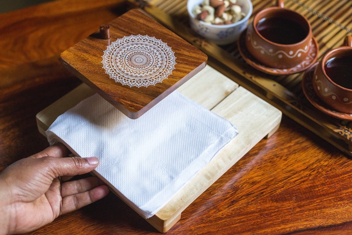ivei Mandala – Servilletero de madera Mandala