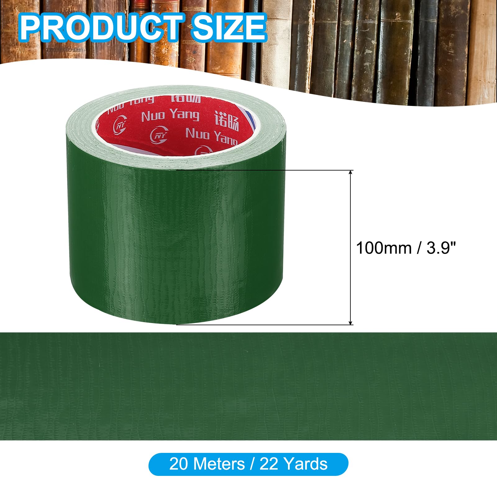 Ruban De Réparation Pour Reliure De Livres - 22 Yards (20m) X 45mm - Adhésif En Tissu Vert - Pour Restaurer Vieux Livres Et Projets DIY - 7