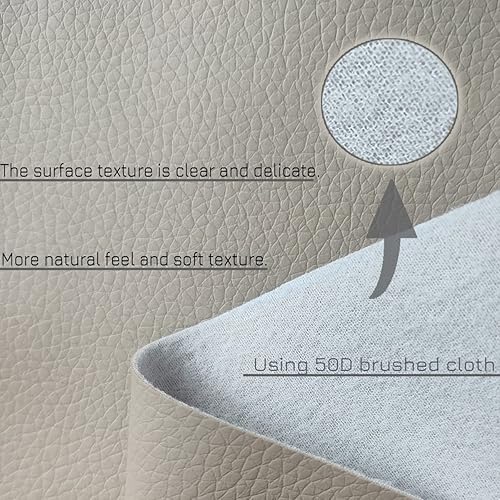 Miniatura 5 de BaiyoouAuto Cubierta Universal para Funda de Palanca de Cambios de Coche, Cubierta de Funda de Cambios, Hecha de Cuero PU con Costuras Caqui (Caqui)