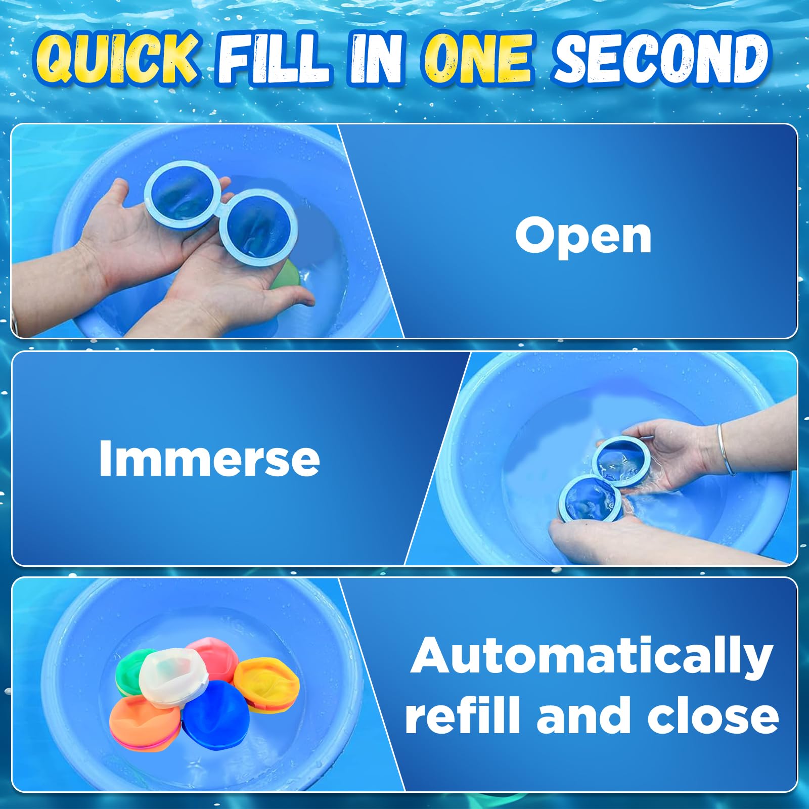 12 PCS Water Balloons,Magnetic Silicone Water Balls Quick Fill with Mesh Bag,Summer Outdoor Pool Beach Party Supplies Toys Water Balloon for Kids Adults (12pcs)