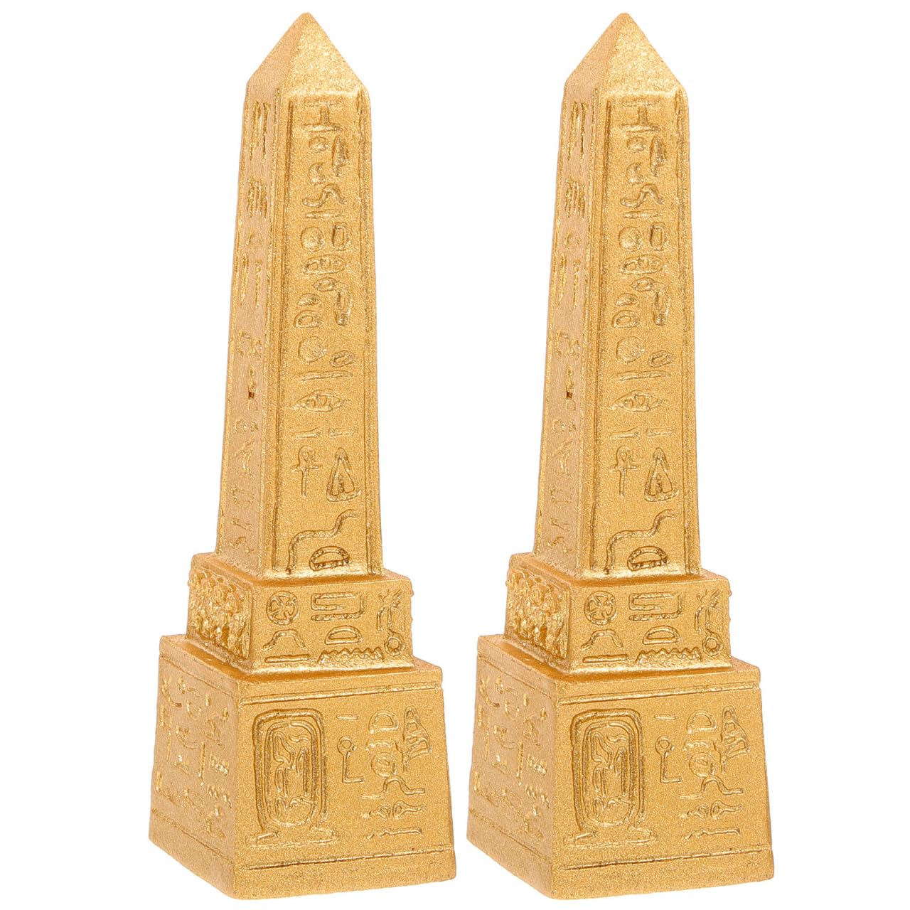 Kichvoe 2 Pcs Egyptian Obelisk Statues Resin Ancient Egypt Statue Desktop Egyptian Decor Ornament for Home Ornaments for Shelves Tower Figurines for Display