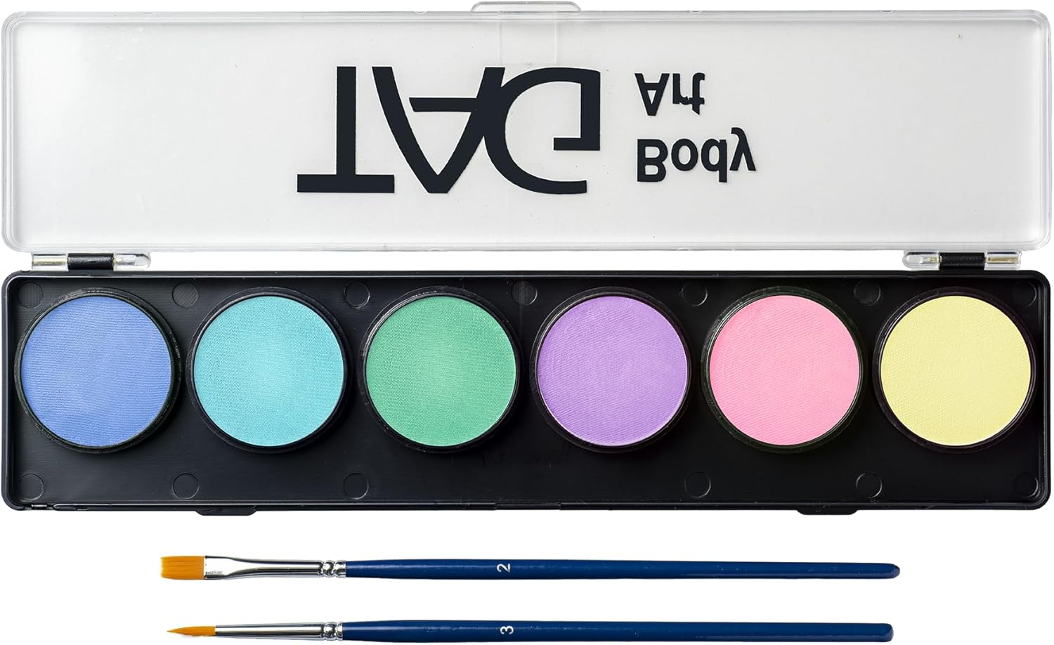 TAG Professional Face & Body Paint Pastel Macaron Palette 6 x 10g, Non-Toxic, Hypoallergenic, Easy to Wash off, ideal for Kids Parties, Halloween, Cosplay & Festivals