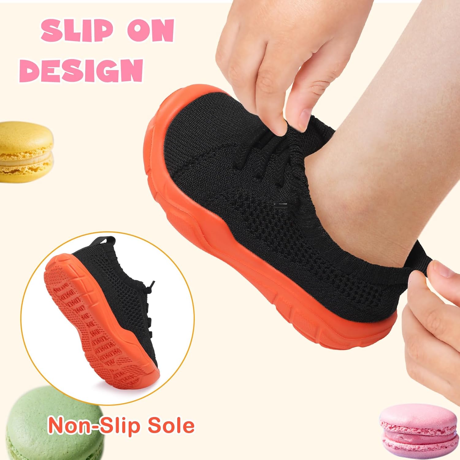 LeIsfIt Toddler Shoes Girls Boys Wide Barefoot Shoes Kids Breathable Sneakers Slip on Tennis Shoe Lightweight Sneakers - Image 4