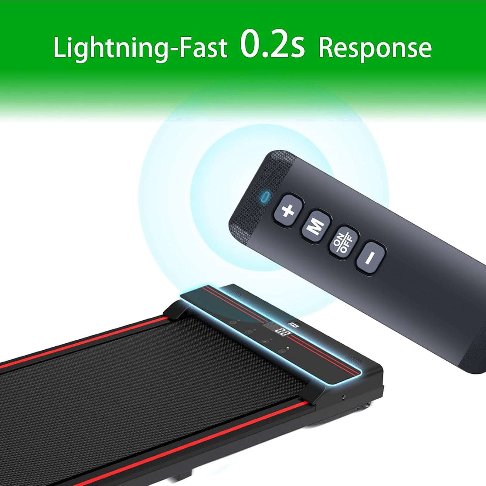 Telecomando per Tapis Roulant Walking Pad, Telecomando di Ricambio per Walking Pad Q1 con Portata di 10 Metri (32,8 piedi), Colore, ABS.