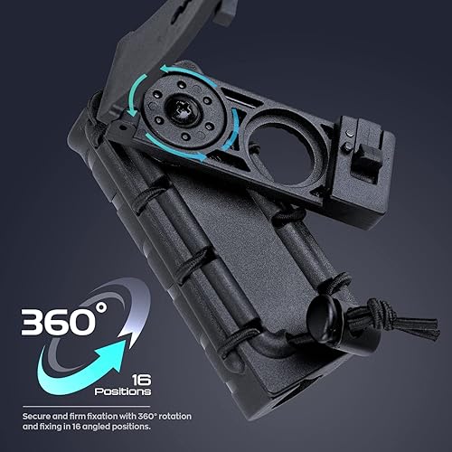 Miniatura 2 de OC - Funda de pulverización para cinturón de servicio, soporte de spray de pimienta táctica de policía con cuerda elástica apretada para MK3 MK4 o