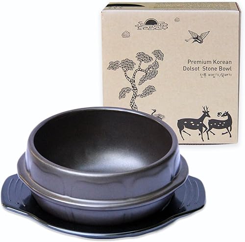 Miniatura 9 de Cuencos Crazy Korean Cooking, de piedra, para sopa en dolsot-bibimbap, cerámica de primera calidad, Fine, Marrón
