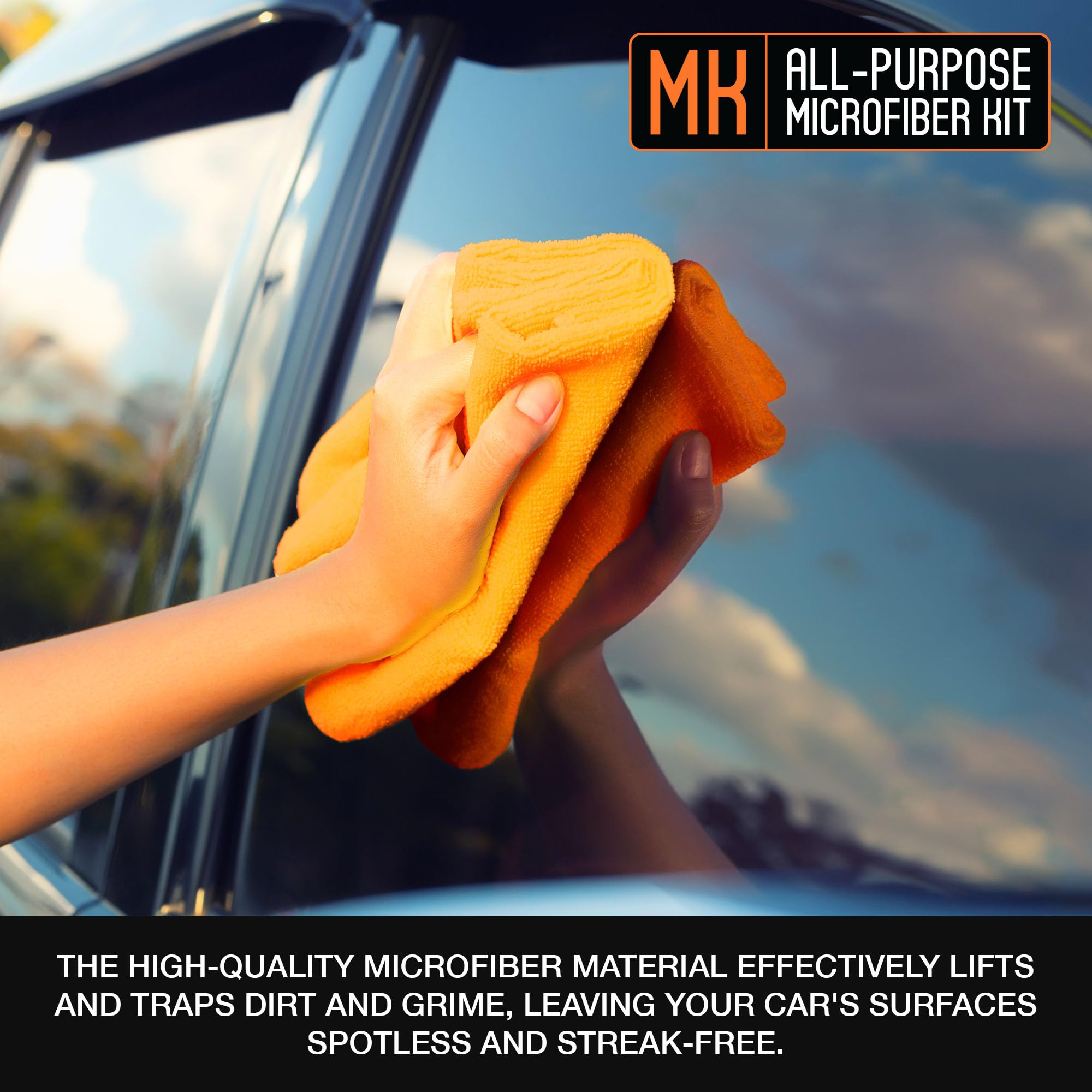 Suds Lab Premium Microfiber Towels for Car Detailing Cleaning Washing Polishing - 16x16 Ultra-Soft Edgeless Scratch-Free Cloth Dual-Weave — view 3