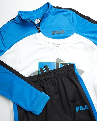 Miniatura 3 de Fila Conjunto deportivo deportivo para niños, sudadera de tricot de 3 piezas, pantalones deportivos, camisa, ropa deportiva para niños (8-12)