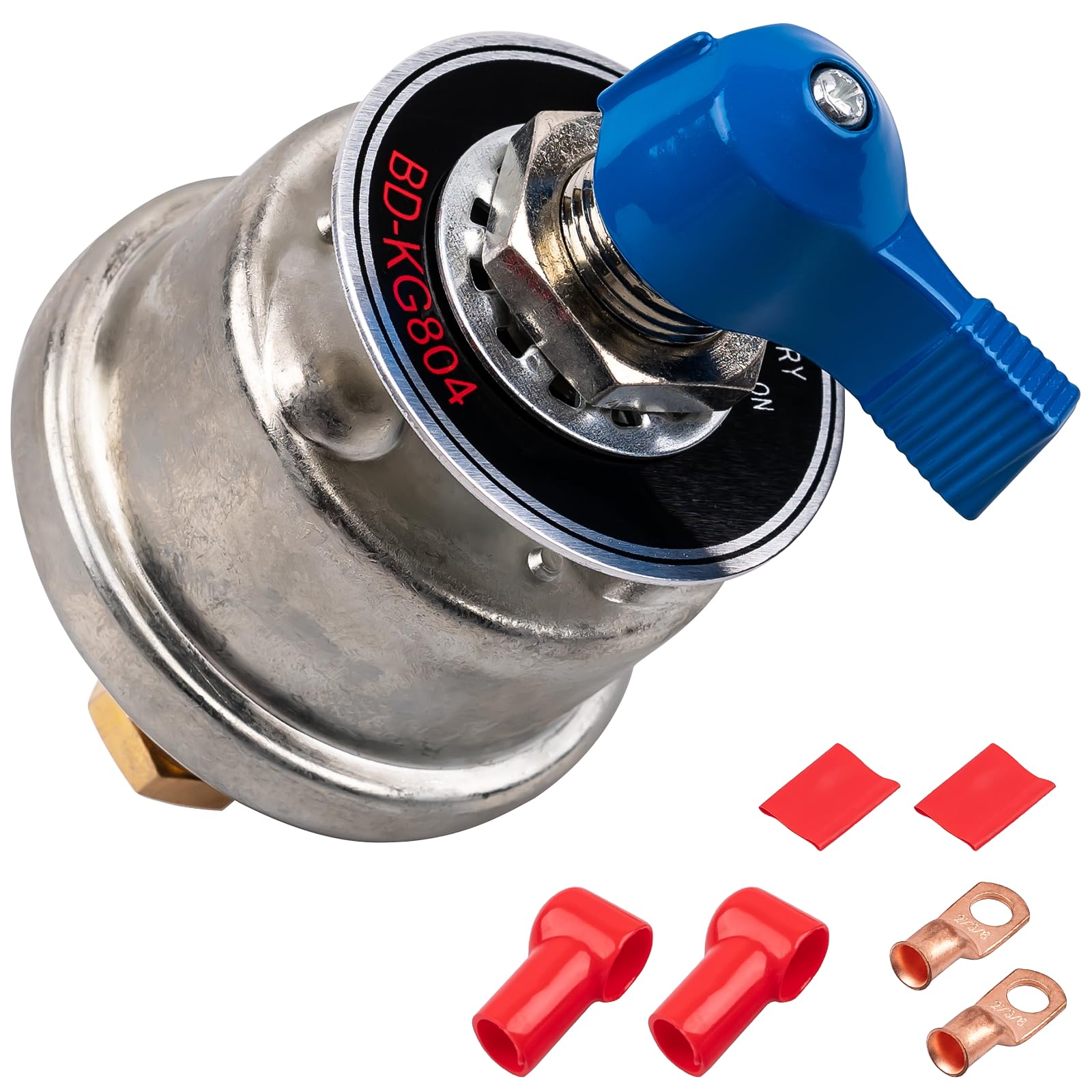 High Current Battery Disconnect Switch Heavy Duty 300A with Face Plate, Cut Off Power Kill Switch Isolator 12V - 24V with Copper Contacts for Car