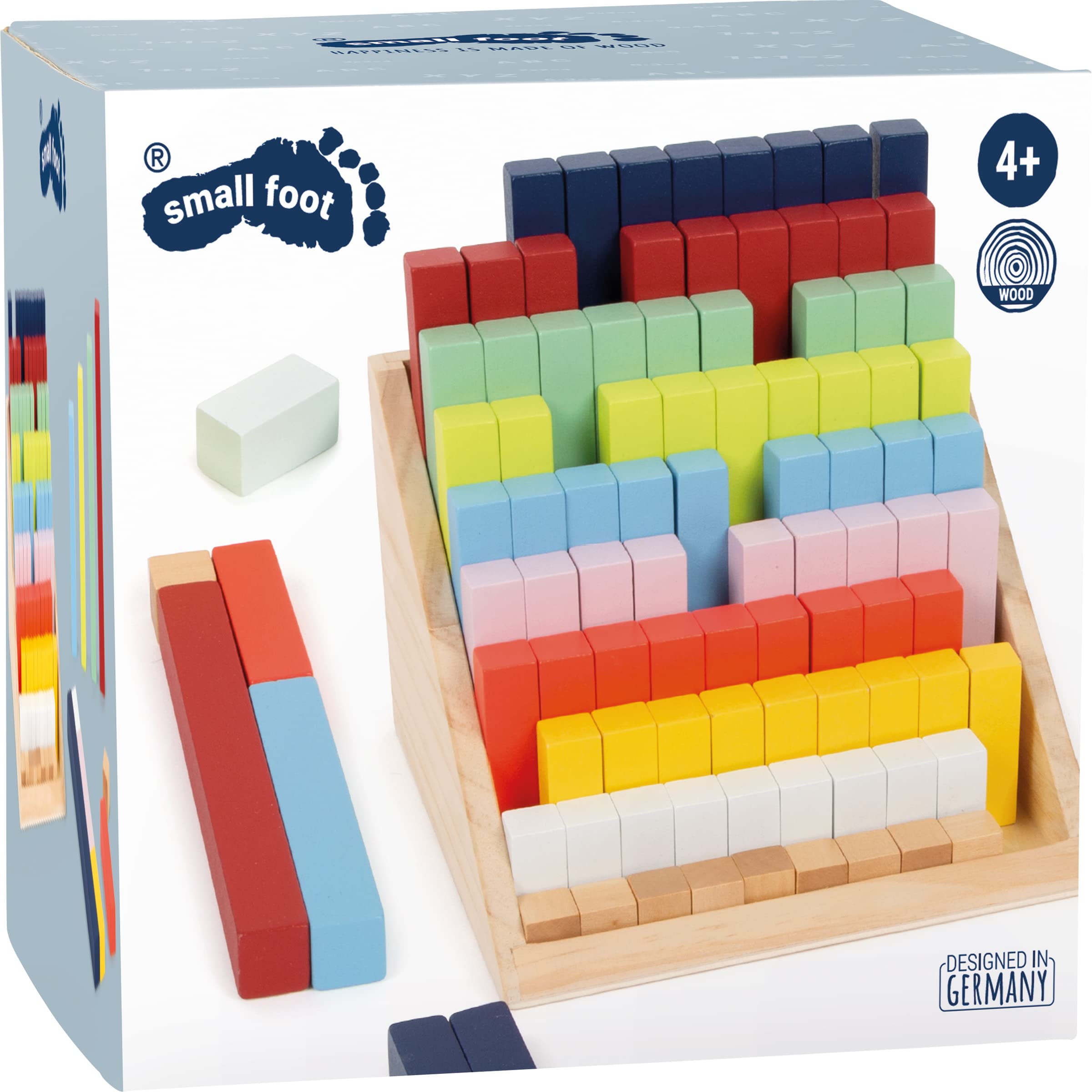 Small Foot Regoli Scatola didattica XL Educate in Legno, insegna Le nozioni dei Numeri, per Bambini dai 6 Anni, 12214