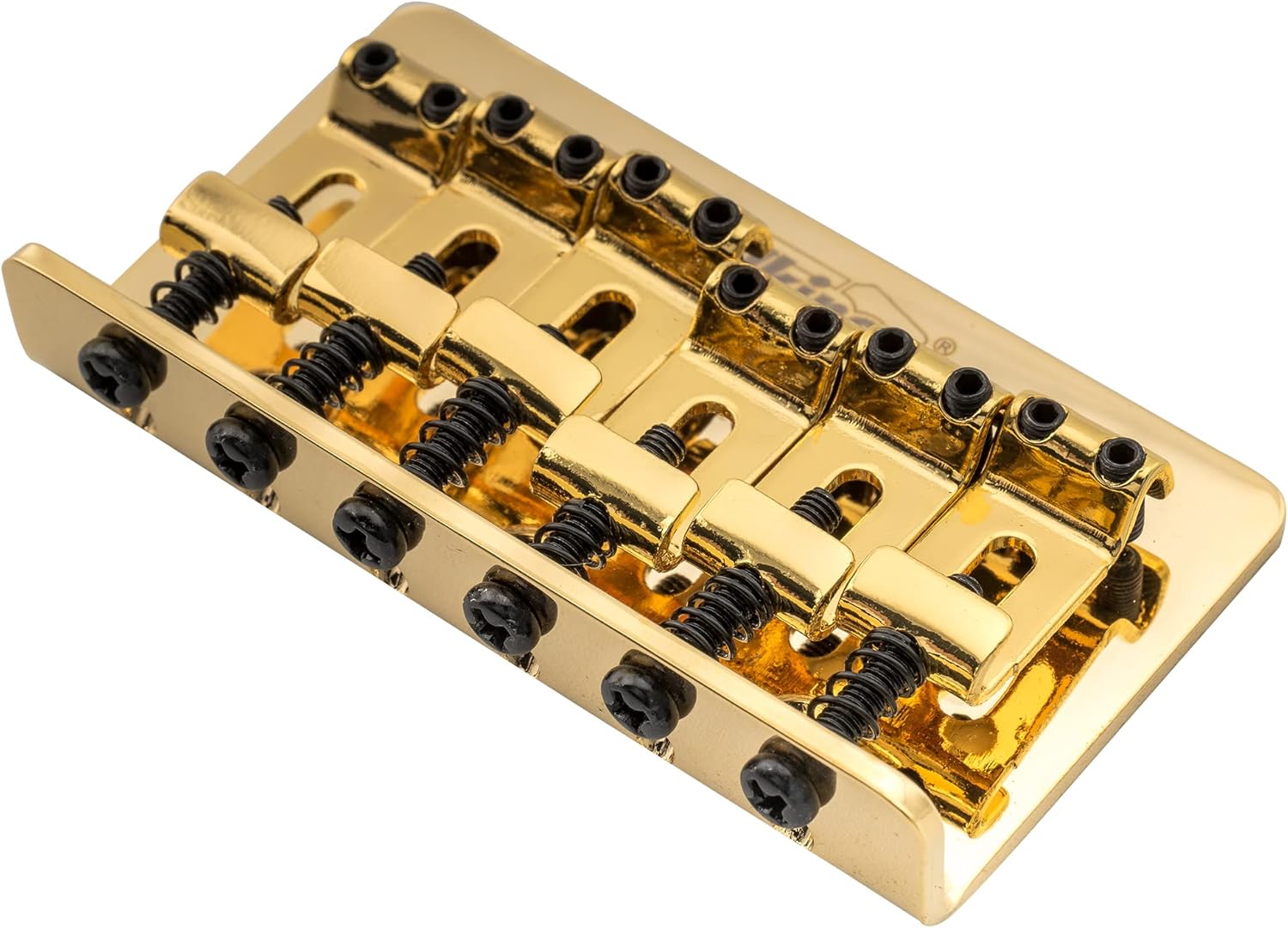 Wilkinson WOF02 52.5mm (2-1/16 inch) Hardtail Fixed Bridge Vintage Saddles for Squier/Mexico Fender Strat Electric Guitar, Gold