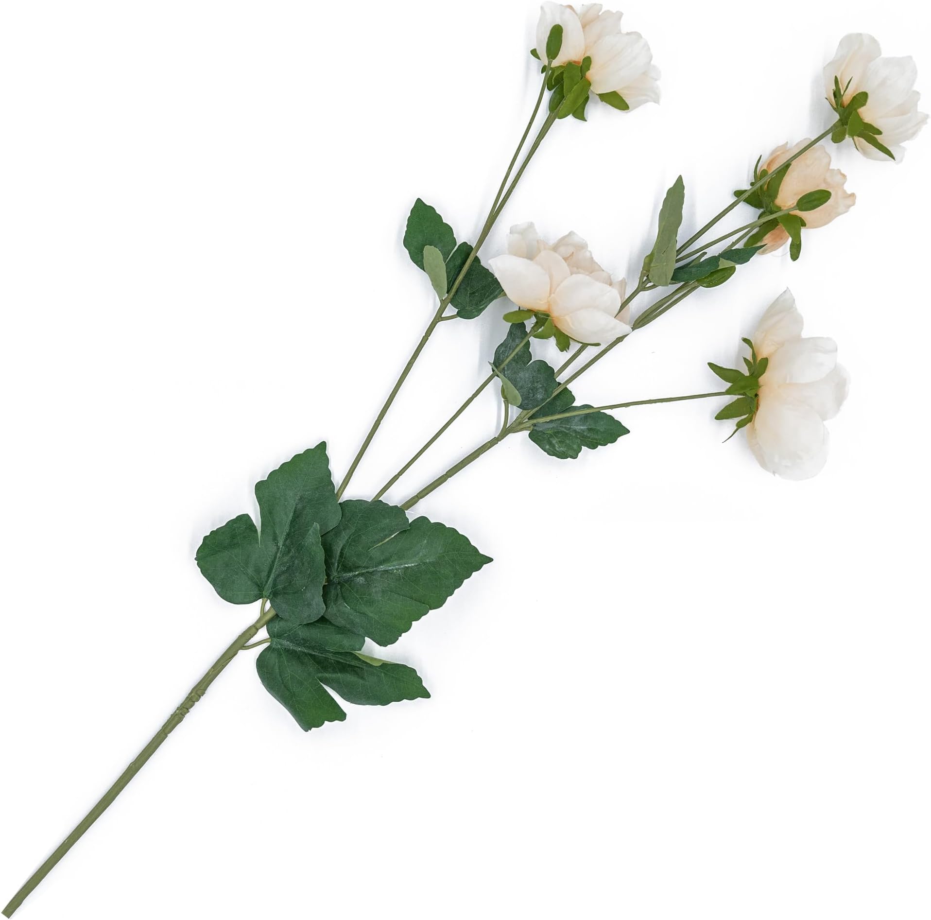 Artificial Anemone - Perfect Artificial Dried Flowers For Your Home, Vases, Table Décor Living Room Outdoor Living Interior Design Accessory 95x2x95Cm Cream