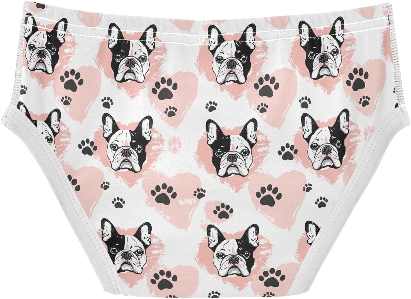 visesunny Pink French Bulldog Potty Training Underwear Boys Toddler Cotton Soft Brief Size 2T-8Y for Kids