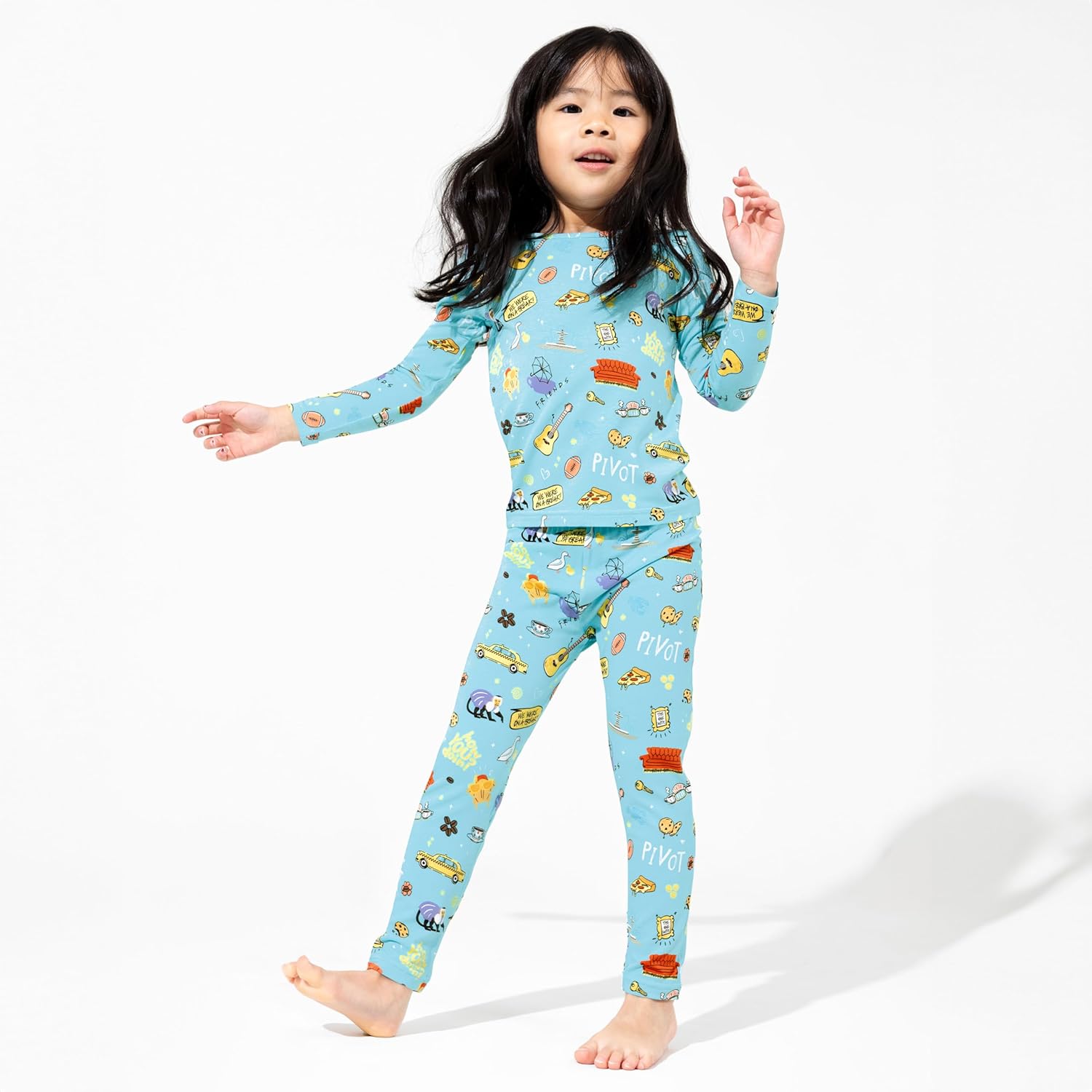Bellabu Bear FRIENDS Rayon from Bamboo Two-Piece Kids Pajamas for Boys & Girls