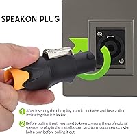 Vista 9 de Speakon a 14 "TS Macho Cables de altavoz 5 pies 2 unids profesional calibre 14 AWG cable de conexión amplificador de audio DJPA cable de altavoz