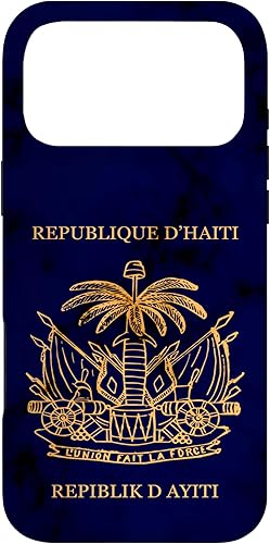 Vista 55 de iPhone 13 Pro Haití, haitiano, pasaporte de Haití, bandera de Haití. Funda