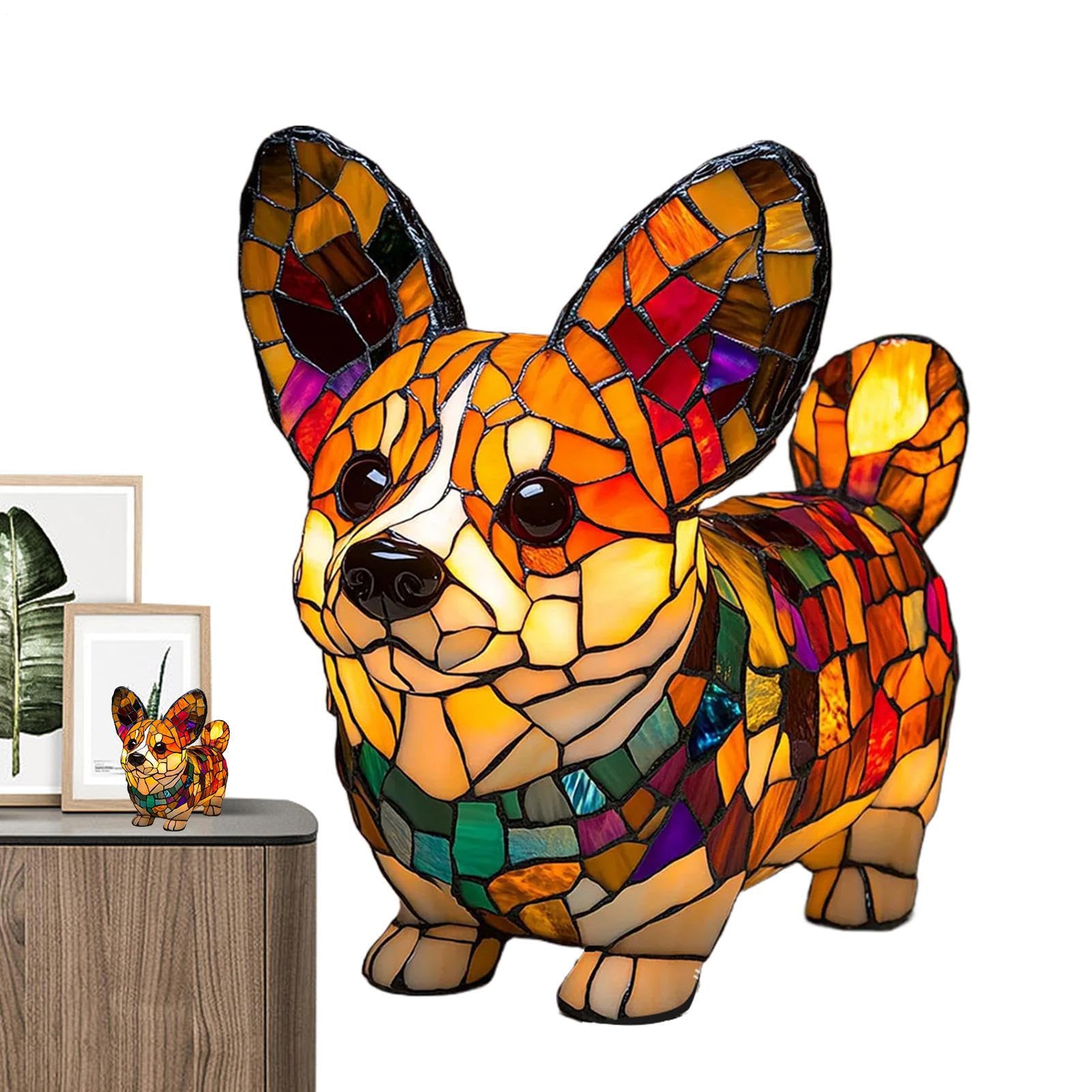 Animal Table Lamps for Living Room Vintage, Handmade Resin LED Animal Bedside Table Lamp, Art Deco Night Light, Cute Animal Themed Creative Ambient Light for Bedroom Living Room Home Decor — image 1