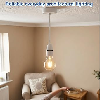 Ceiling Rose Light Fitting, Ceiling Pendant Light Fitting with 4 E27 Lamp Holders, Modern Lighting Upgrade for Multi-Room Renovation, Tool-Free Installation Solution for Home Improvement Projects [Energy Class A]