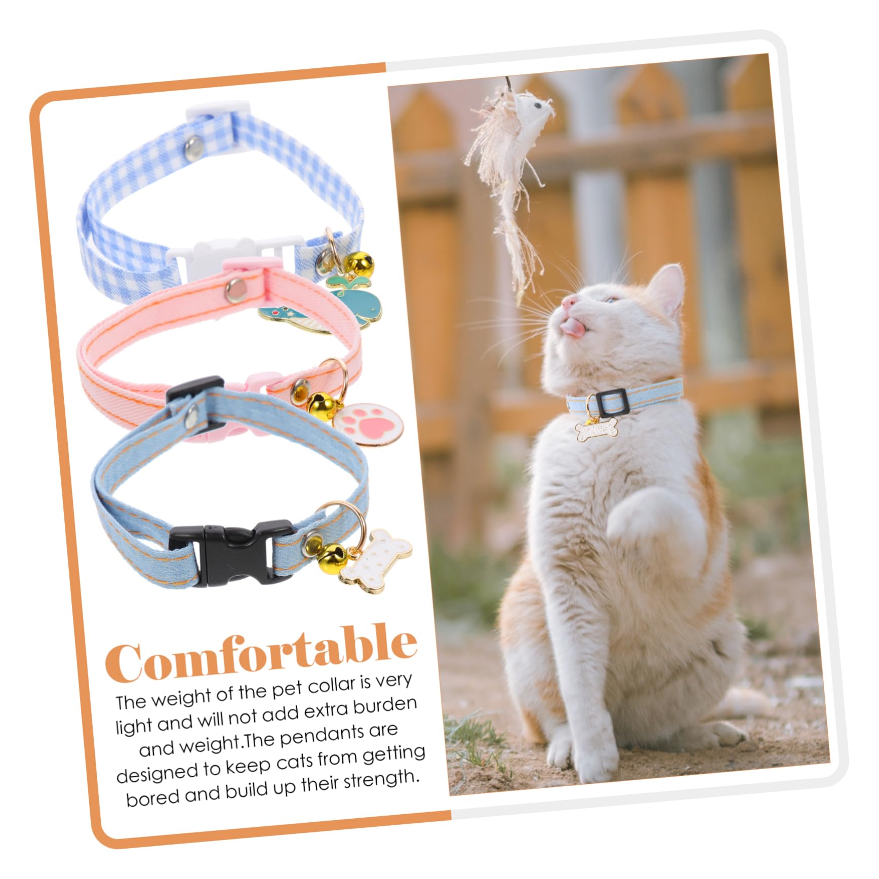 Happyyami 15pièces Collier Décoratif pour Chat avec Clochette Collier Réglable Doux Et Respirant Accessoires Amusants pour Chats Et Chiens De Design Unique