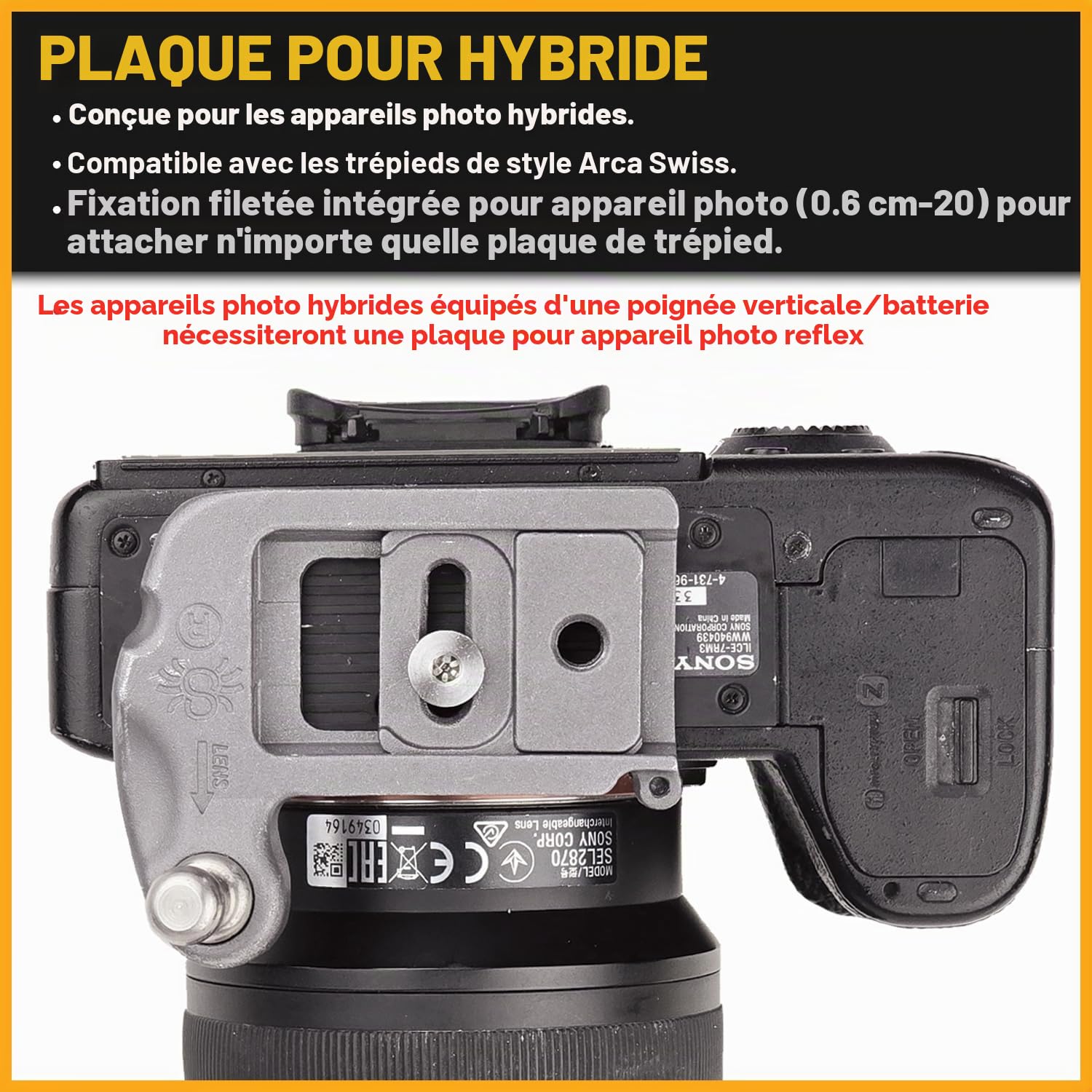 Spider X Holster Système de portage léger pour appareil photo sans miroir
