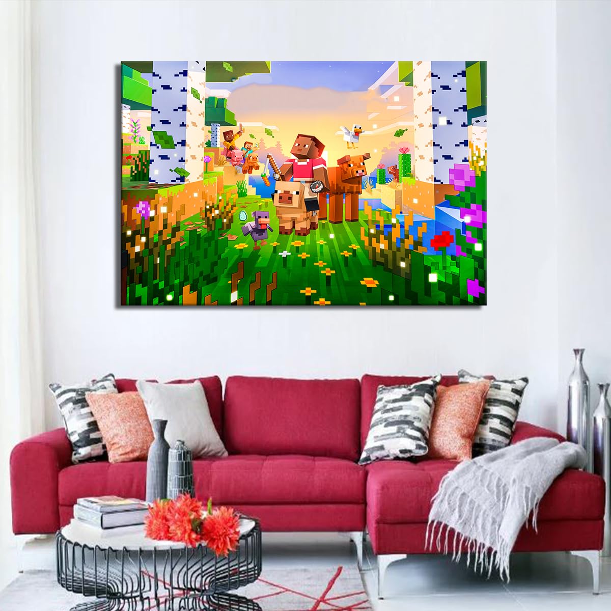 Myartstyle Leinwand Bilder Game Spiele für Kinder Cartoons Film Anime Premium Kunstdruck Canvas Wandbilder (100 x 70 cm)