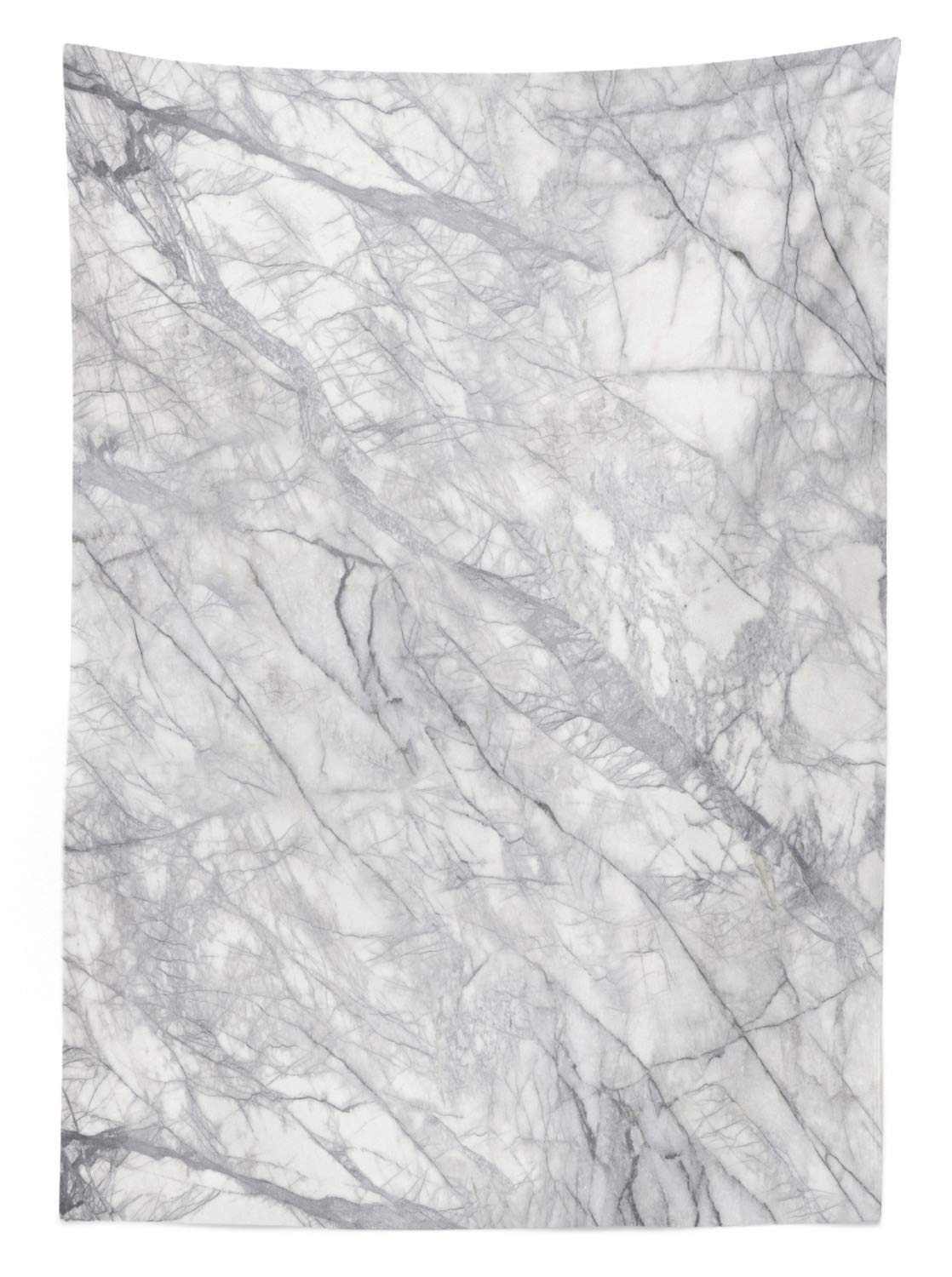 ABAKUHAUS Tovaglia Rettangolare Effetto Marmo 140x200 Cm – Con Venature Pietra, Resistente Alle Macchie, Grigio Polvere - 2