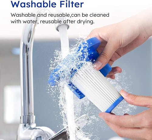 Miniatura 5 de Vacmaster - Aspiradora de mano 2 en 1 con cable, 14 Kpa de potencia de aspiración, ultraliviana, con filtro HEPA lavable para quitar pelos de