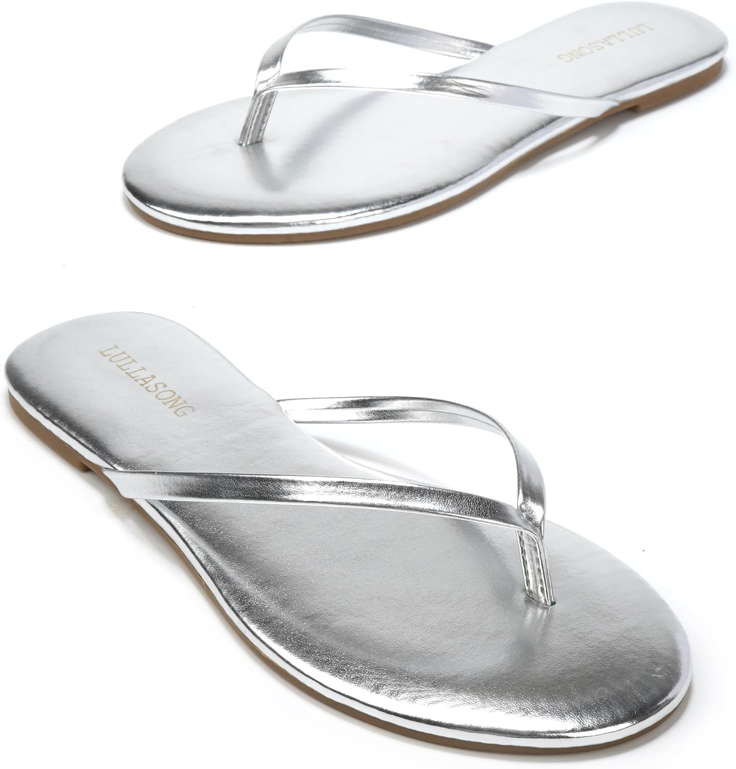 Flip Flops For Women Comfortable Round Toe Beach Sandals Thong Strap Slides Slip On Dressy Flats Sandals For Women - Image 8