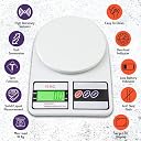 EZRI SF-400 Digital Kitchen Weighing Scale | 10Kg x 1g Precision | Food Scale with LCD Display for Cooking, Baking, Meal Prep & Healthy Diet | Compact Weight Machine for Home Use gallery image