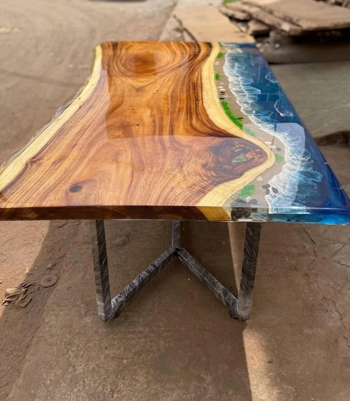 Amazon.com - TUZECH Epoxy Table Top Fully Customised Resin