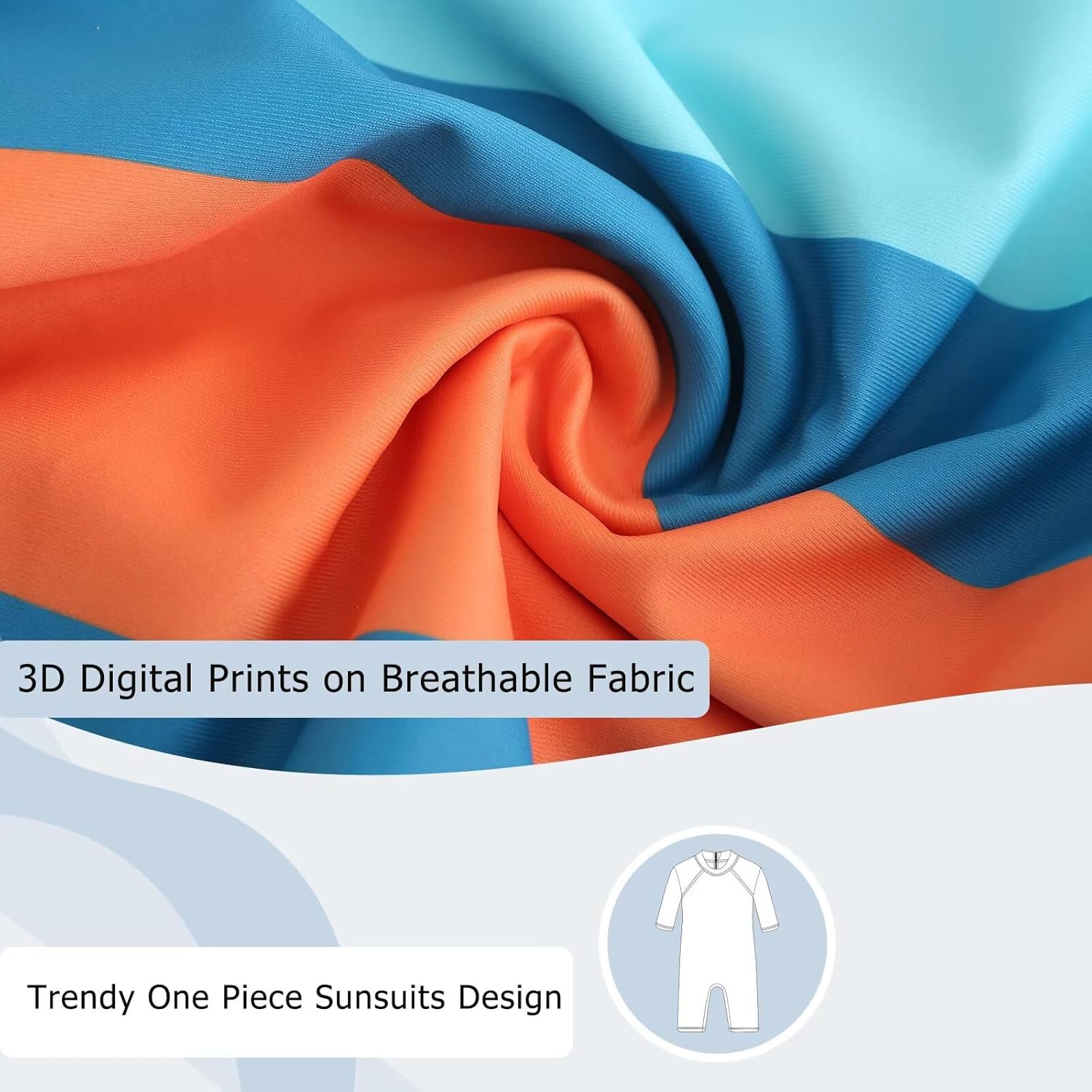 Aisyee Baby Toddler Boys Rash Guard Sunsuits for Boys One Piece Swimsuits UPF 50+ Short Sleeve Bathing Suits Beachwear - Image 4