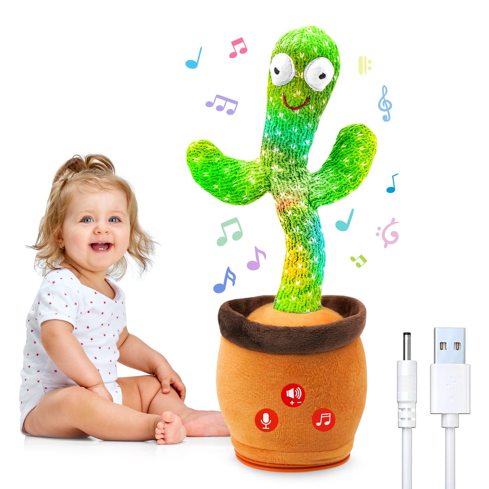 Qularlans Dancing Talking Cactus Toy