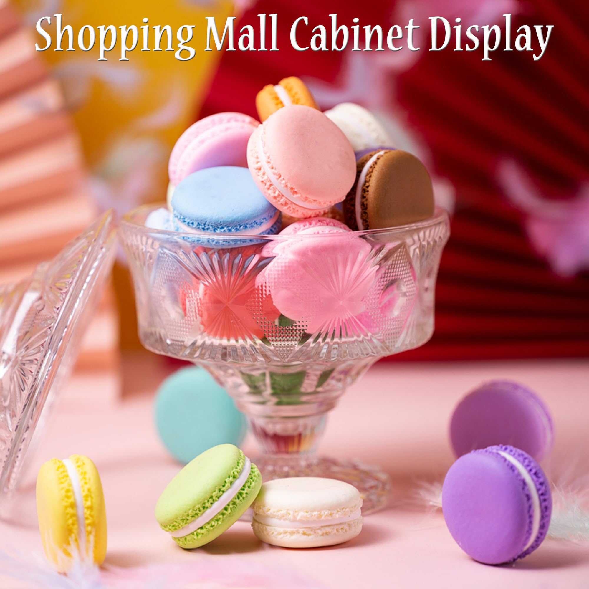 Faux Macaron Artificiel 6 Pièces 5x5x2.5cm Simulation Nourriture Accessoires Photographie
