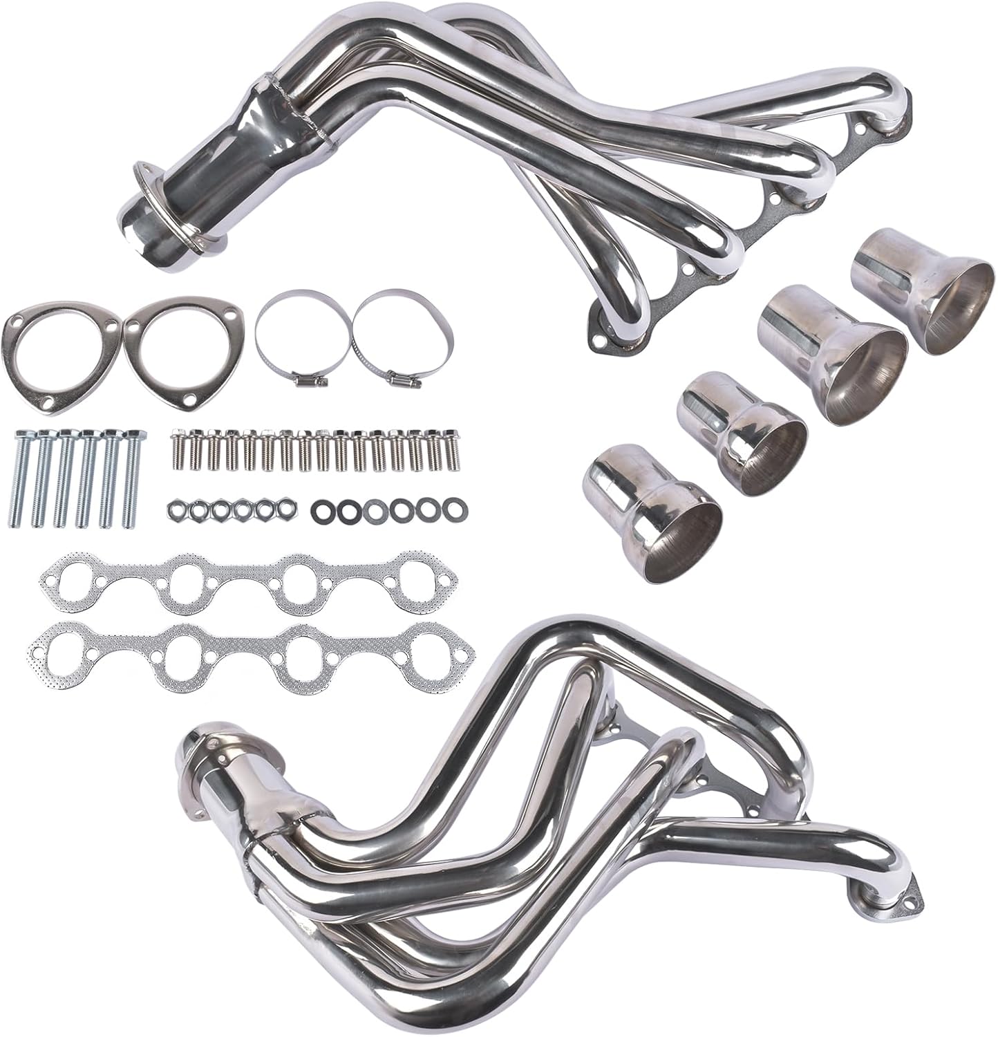 Headers with Metal Gasket Replacement for FORD F100 1969-1979 5.0L RWD 302, Stainless Steel