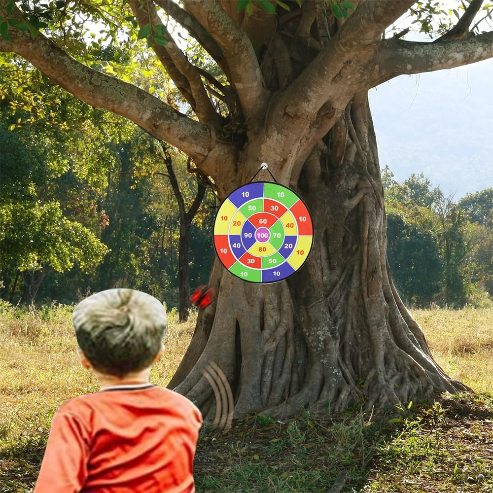 Dinosauri Freccette per Bambini Bersaglio per Bambini da 76 cm Bersaglio Freccette Bambini Hanging Dart Lanciare di Gioco Giochi per al Coperto e all'aperto