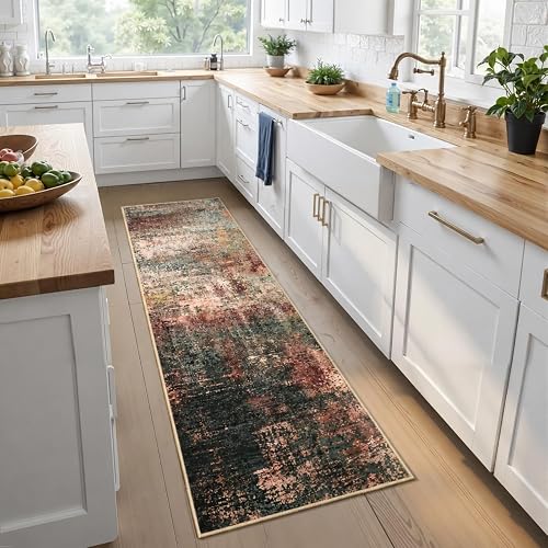 Toneed Washable 5x7 Area Rug with Non-Slip Backing for Living Room