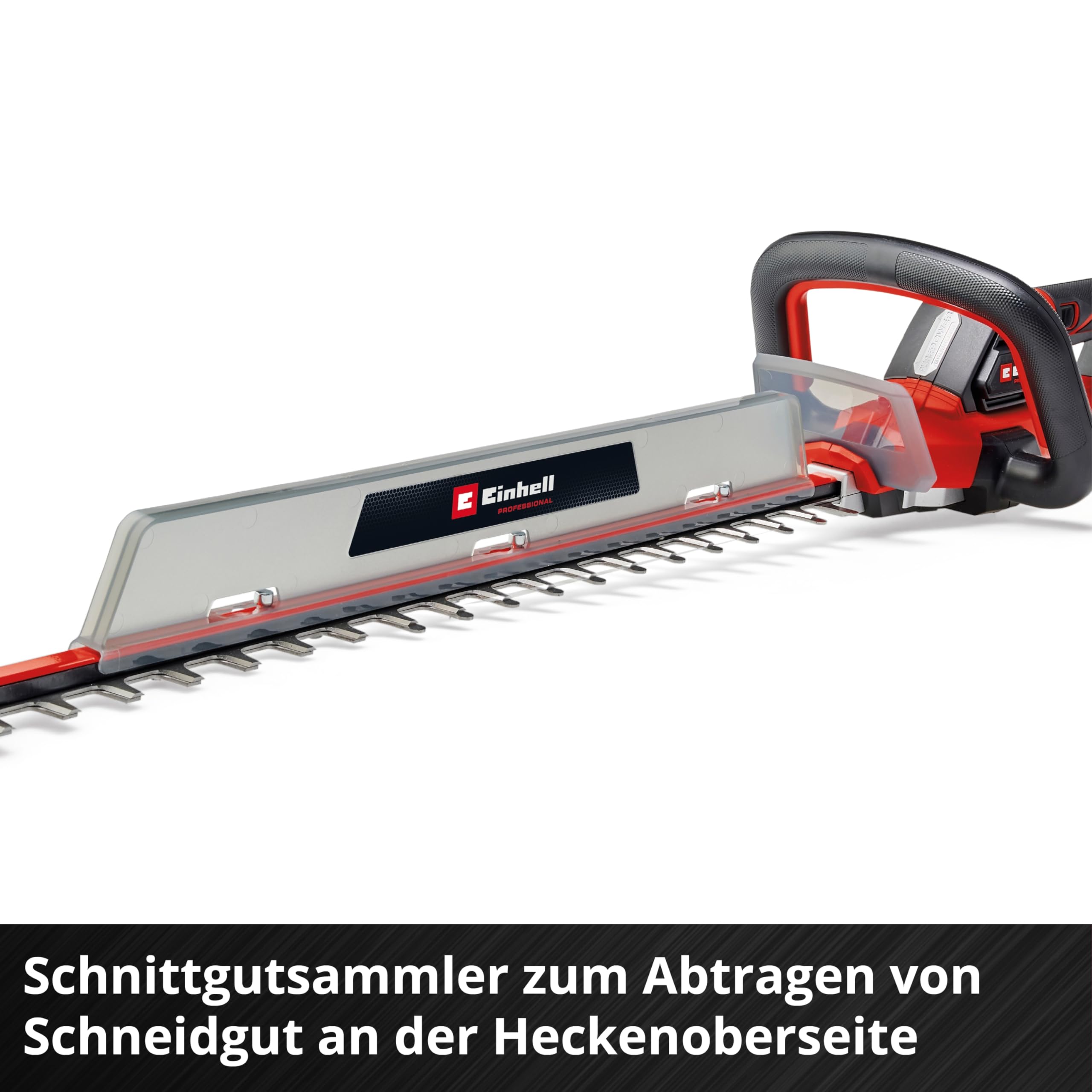Einhell Profesjonalne akumulatorowe nożyce do żywopłotu GP-CH 18/61 Li BL-Solo Power X-Change (18 V, bezszczotkowe, długość cięcia 61 cm, system zapobiegający blokowaniu, w zestawie futerał, bez