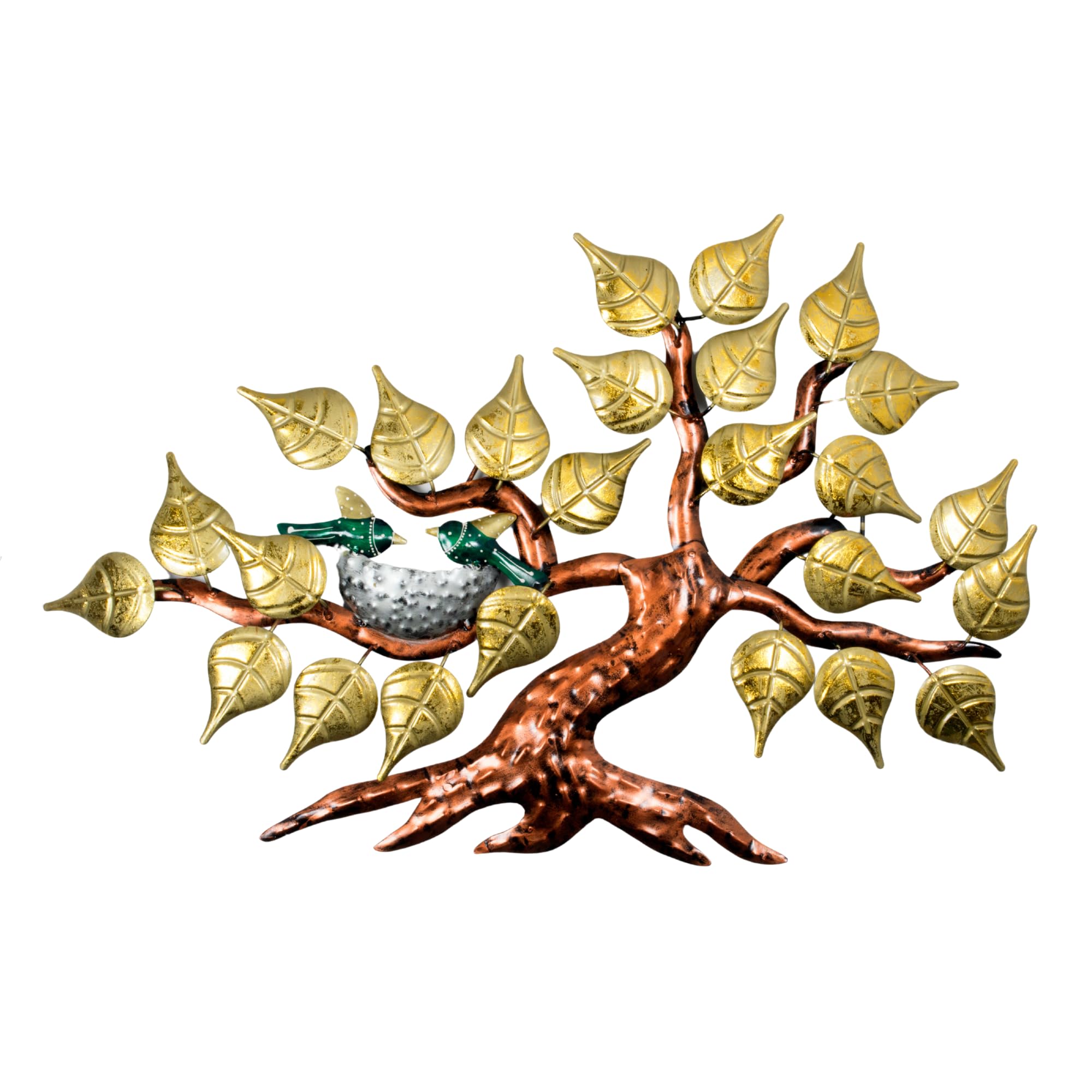 ARTSHALA Home product image Iron Decorative Tree Wall Art In Gold Leaf Tree Metal Wall Hanging Art for Living Room | Bedroom | Hotel | Bar | Wall Decor For Café (25X1X18 Inch)